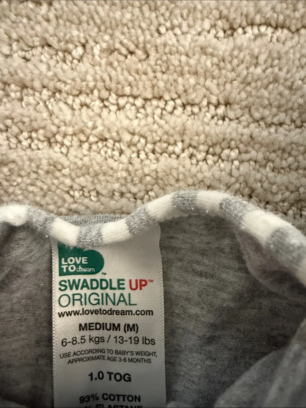 Swaddle Up Original Grey Baby Sleep Sack -